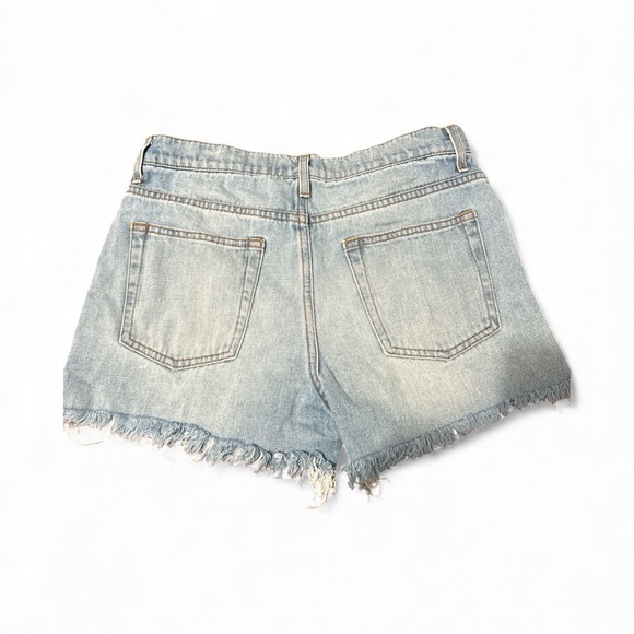 Women's Light Blue Distressed Denim Shorts DTLA Size 27 - Picture 2 of 2